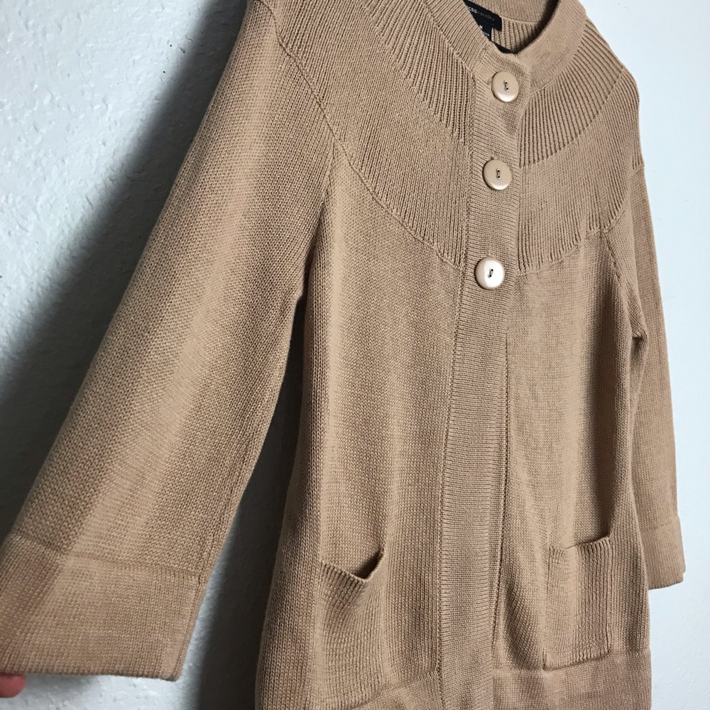 BCBG MaxAzria Knit Crop 3 Button Cardigan - Picture 3 of 7